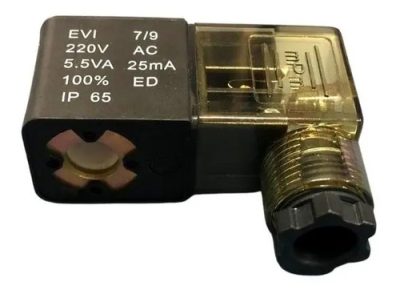 Bobina Solenoide 220v Com Led Para Válvulas Orifício 9mm