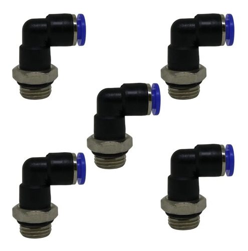 05 Conexão Pneumática Instantânea Cotovelo ( L ) Macho 1/4x6
