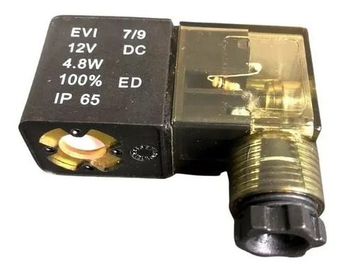 Bobina Solenóide 12v Dc Com Led Para Válvulas Orifício 9mm