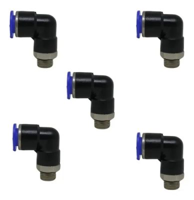 05 Conexão Pneumática Instantânea Cotovelo ( L )macho 1/4x12