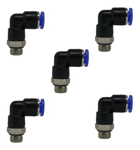 05 Conexão Pneumática Instantânea Cotovelo ( L )macho 1/8x06